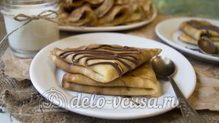 Блины с нутеллой и бананом