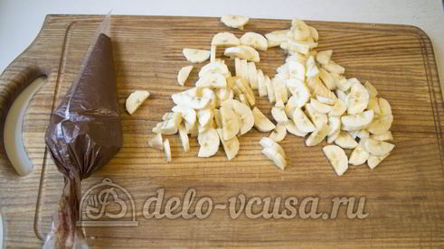 блины с нутеллой и бананом