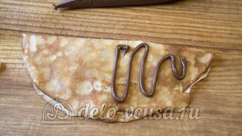 блины с нутеллой и бананом