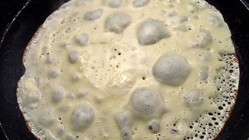 блины с сырно-рыбной начинкой