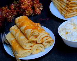 Блины с творогом