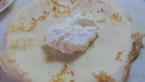 блины с творогом