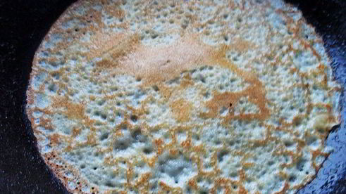 блины с ветчиной, запеченные под сыром