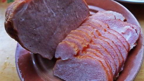 блины с ветчиной, запеченные под сыром