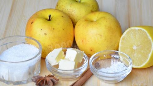 блины с яблоками и корицей