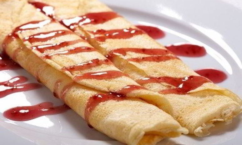 Рецепт блинов с ягодами и маскарпоне