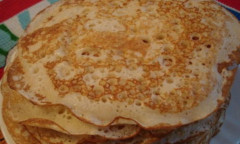 Рецепт дрожжевых блинов кружевных