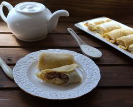 Фаршированные блины с мясом