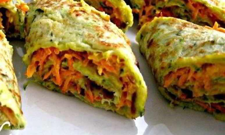Рецепт кабачковых блинчиков с начинкой