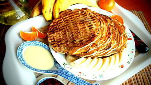 миндальные блинчики на вафельнице