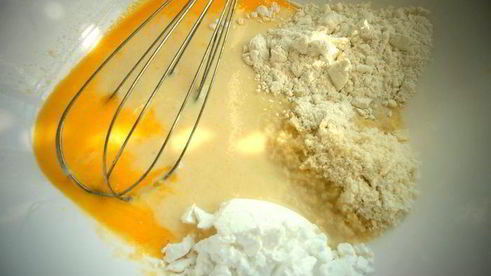 миндальные блинчики на вафельнице