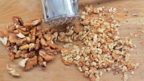 полосатые блинчики с шоколадно-ореховой начинкой