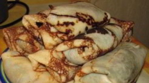 вкусные блинчики с грибами и сыром