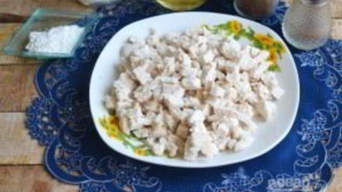 запеченные блины с курицей и шампиньонами