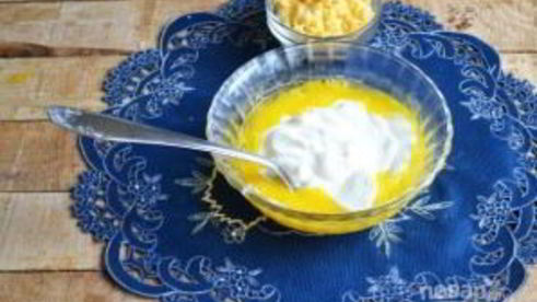 запеченные блины с курицей и шампиньонами