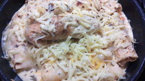 запеченные блины с мясной начинкой