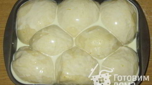 булочки buchteln со сливками