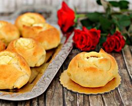 Булочки Розочки из дрожжевого теста