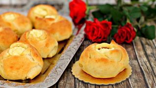 Булочки Розочки из дрожжевого теста