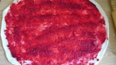 булочки с начинкой из клюквы