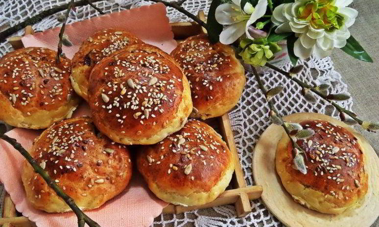 Рецепт булочек с начинкой на творожном тесте