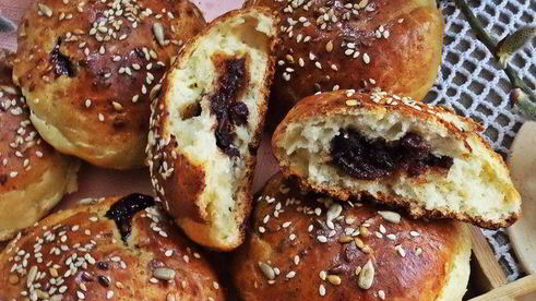 булочки с начинкой на творожном тесте