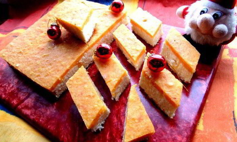 Рецепт ватрушки под мармеладом из хурмы