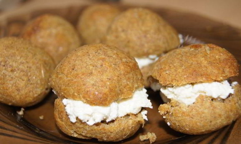 Рецепт заварных мини-булочек с творожной начинкой