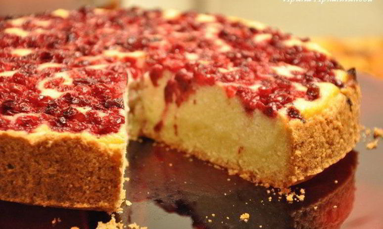Рецепт брусничного чизкейка