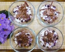 Быстрый черничный чизкейк