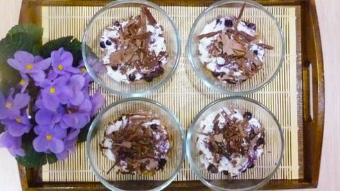 быстрый черничный чизкейк