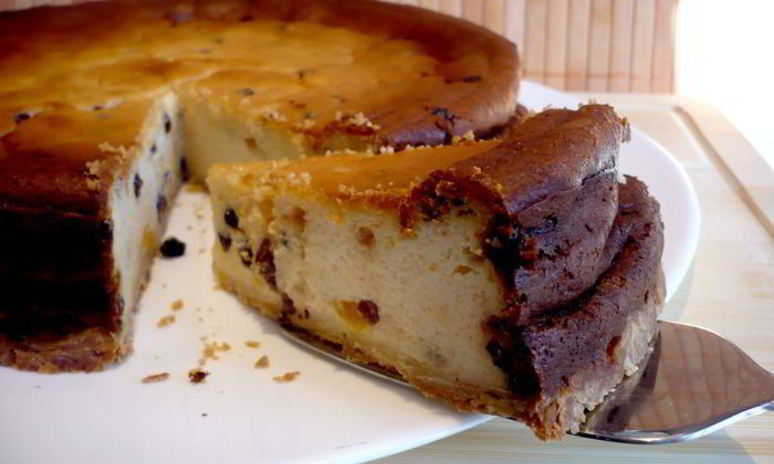 Рецепт чизкейка с апельсином и изюмом