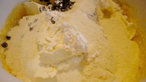 чизкейк с апельсином и изюмом