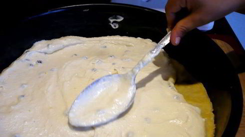 чизкейк с апельсином и изюмом