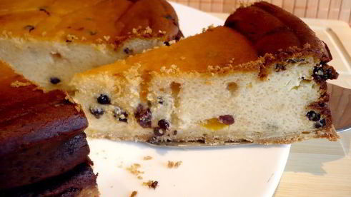 чизкейк с апельсином и изюмом