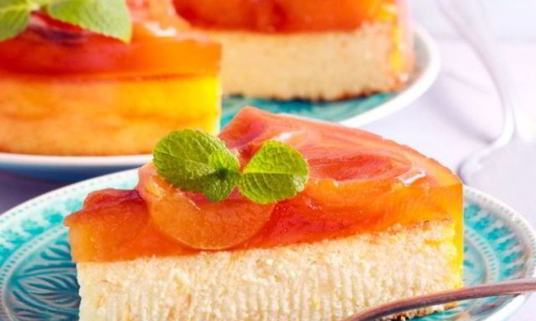 Рецепт чизкейка с консервированными персиками