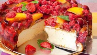 Домашний чизкейк с творогом и желе