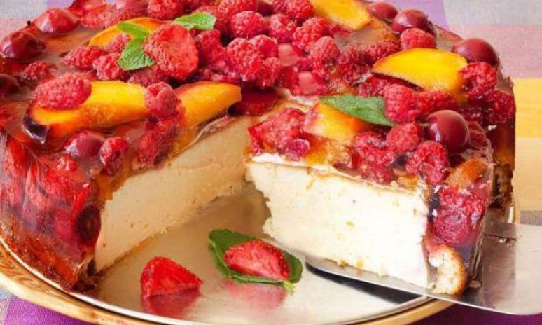 Рецепт домашнего чизкейка с творогом и желе