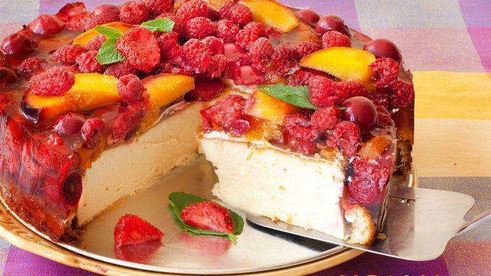 домашний чизкейк с творогом и желе