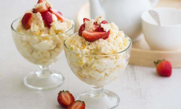 Рецепт фруктового салата-чизкейка