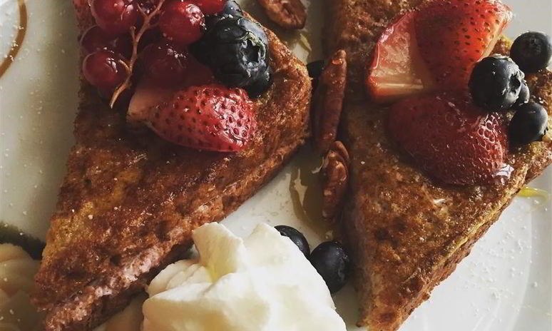 Рецепт гренков малиновый чизкейк