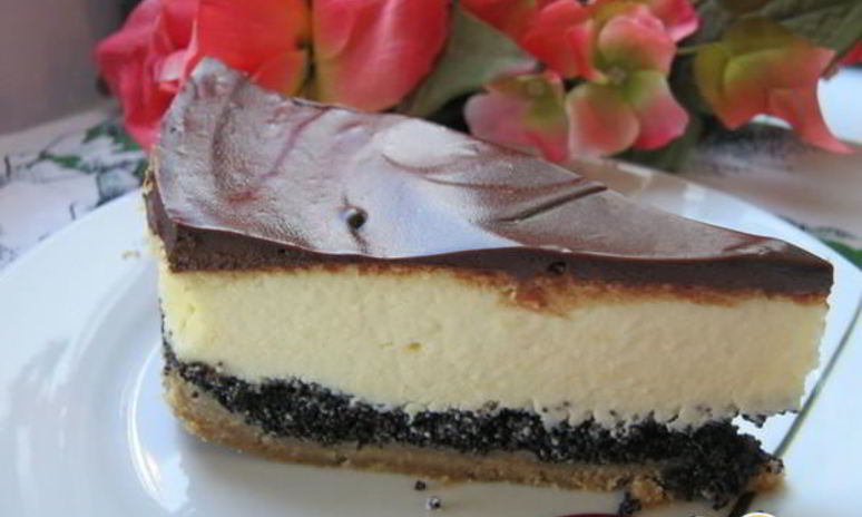 Рецепт лимонного чизкейка с маком и шоколадом