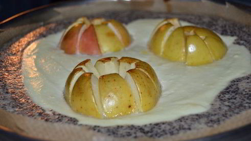 яблочно-маковый чизкейк