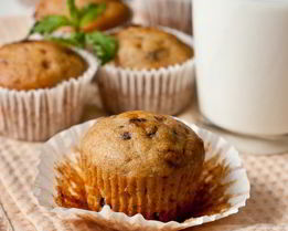 Банановые кексики с шоколадом