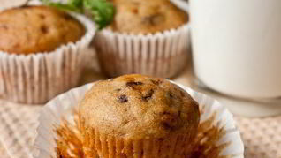 Банановые кексики с шоколадом