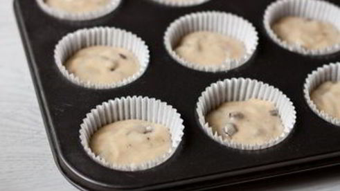 банановые кексики с шоколадом