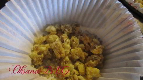 капкейки кофейно-ореховые цветочки