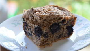 Кекс кофейный с голубикой