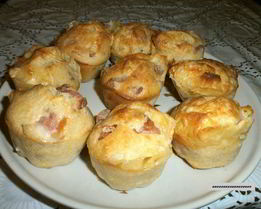 Кексы с сыром и ветчиной