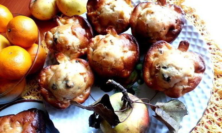 Рецепт кексов яблочки в сгущенке